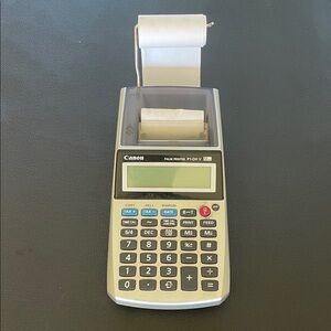 Vintage!!!Canon Silver and Black Printing Calculator